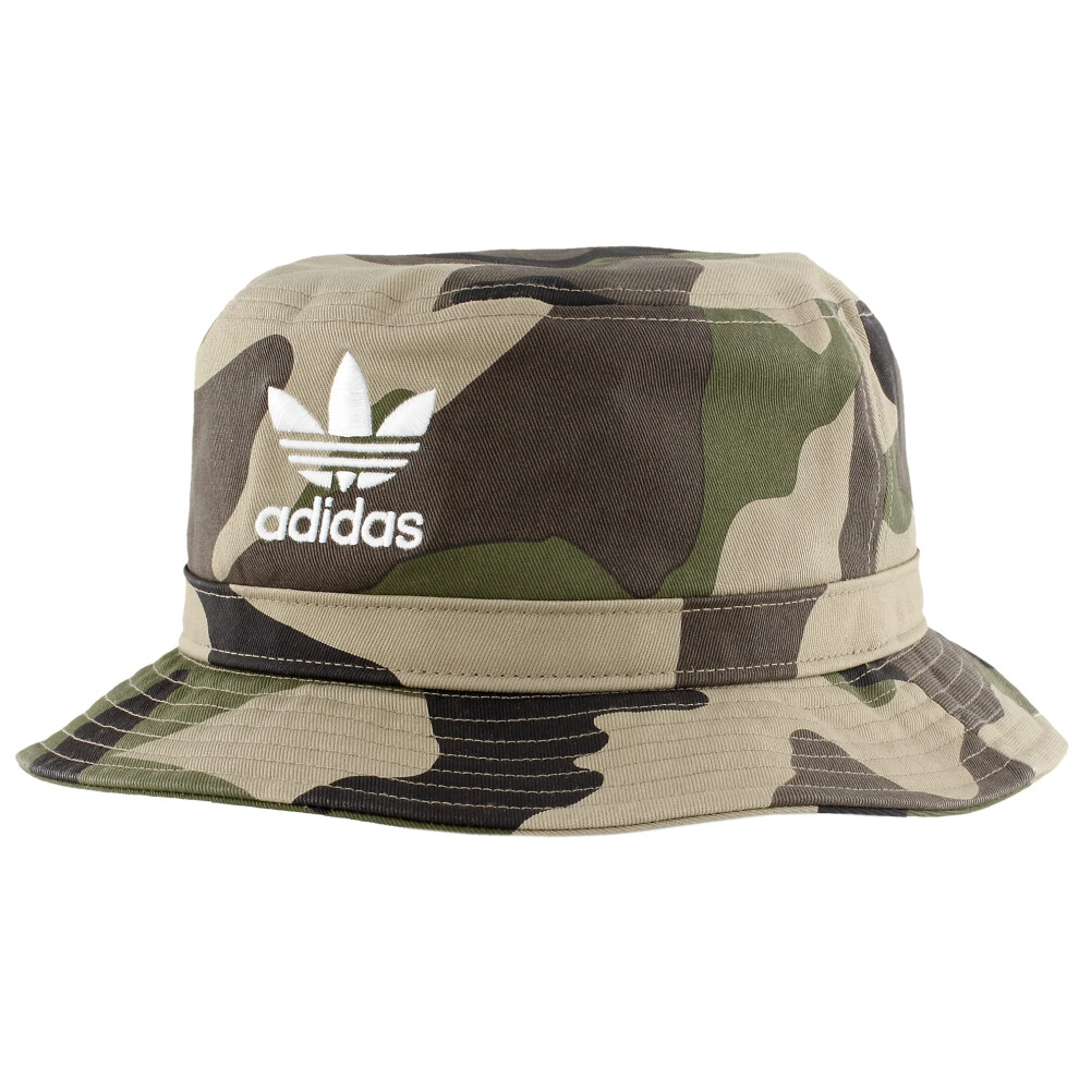 adidas Originals Unisex Originals Bucket  AOP Camo Olive Cargo/White