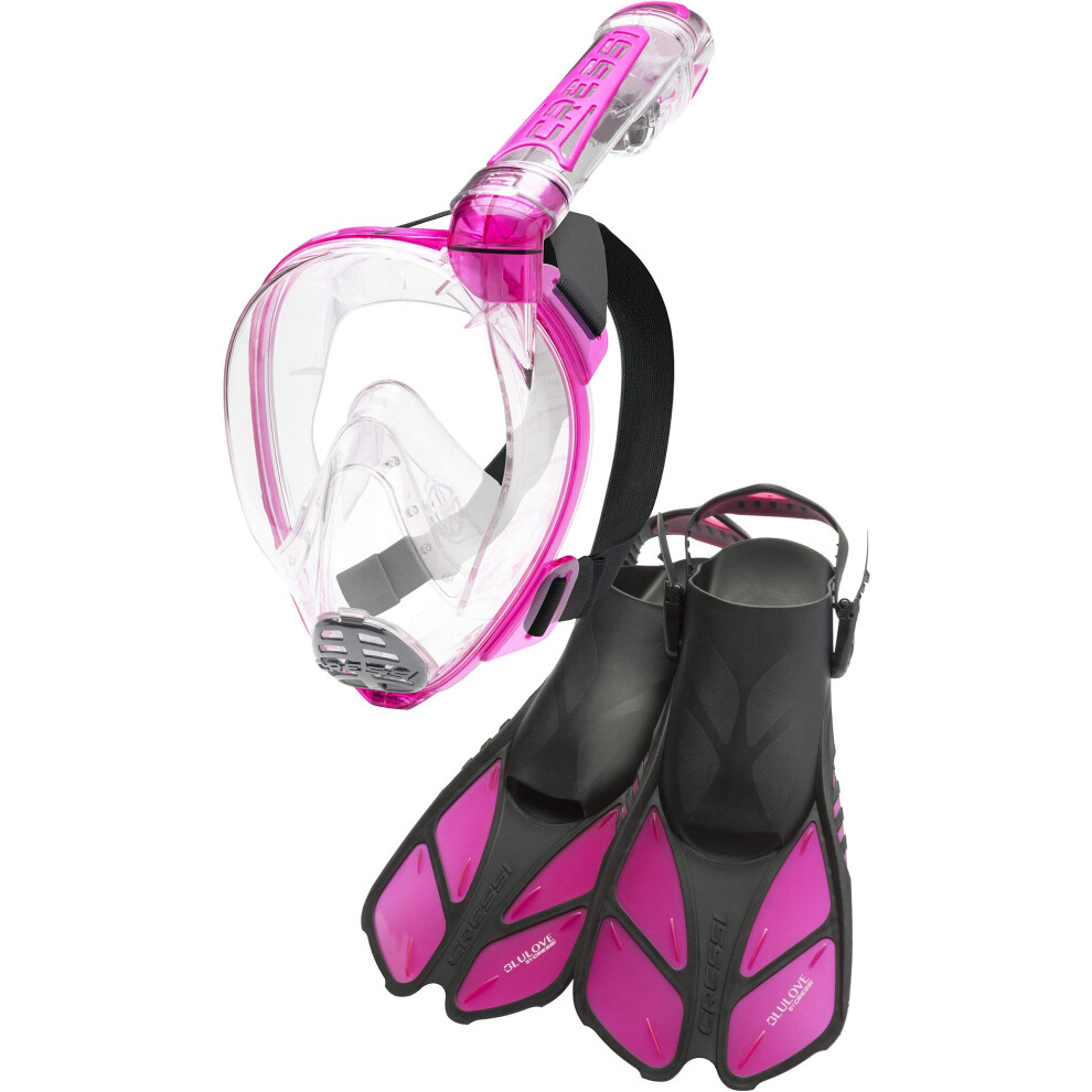 Cressi Duke Bonete Set  Clear/Translucent Pink  M/L-L/XL