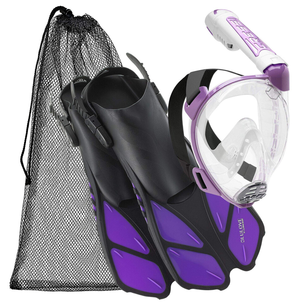 Cressi Italian Duke Full Face Snorkeling Mask Fin Snorkel Set Perfect