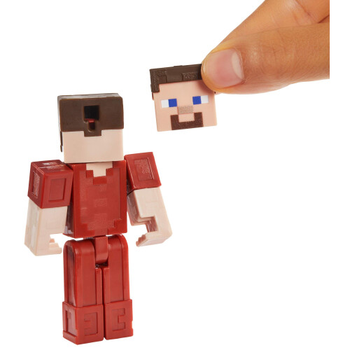 Mattel Mattel Minecraft Earth 3,25" Steve i röd läderfigur 2
