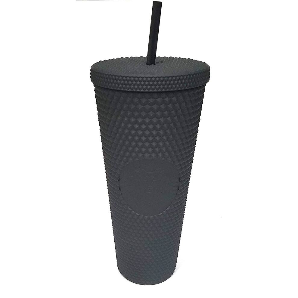 Starbucks Plastic 2021 Black Matte Studded Venti Tumbler  24 oz