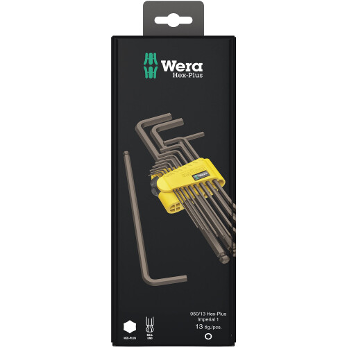 Wera 950/13 Hex-Plus Imperial 1 SB L-Key Set  Imperial  BlackLaser