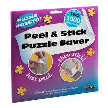 (2er-Pack)Puzzle Presto! Peel & Stick Puzzle Saver: Der originelle und immer noch beste Weg, Ihr fertiges Puzzle zu konservieren! 12 Klebebgen und 4