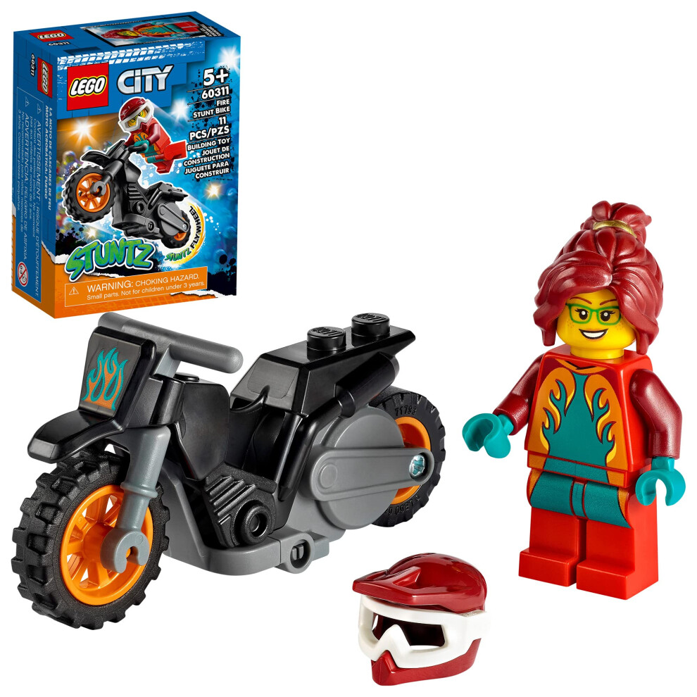 LEGO City Fire Stunt Bike 60311 Building Kit; Fun  Cool Toy for Kids (