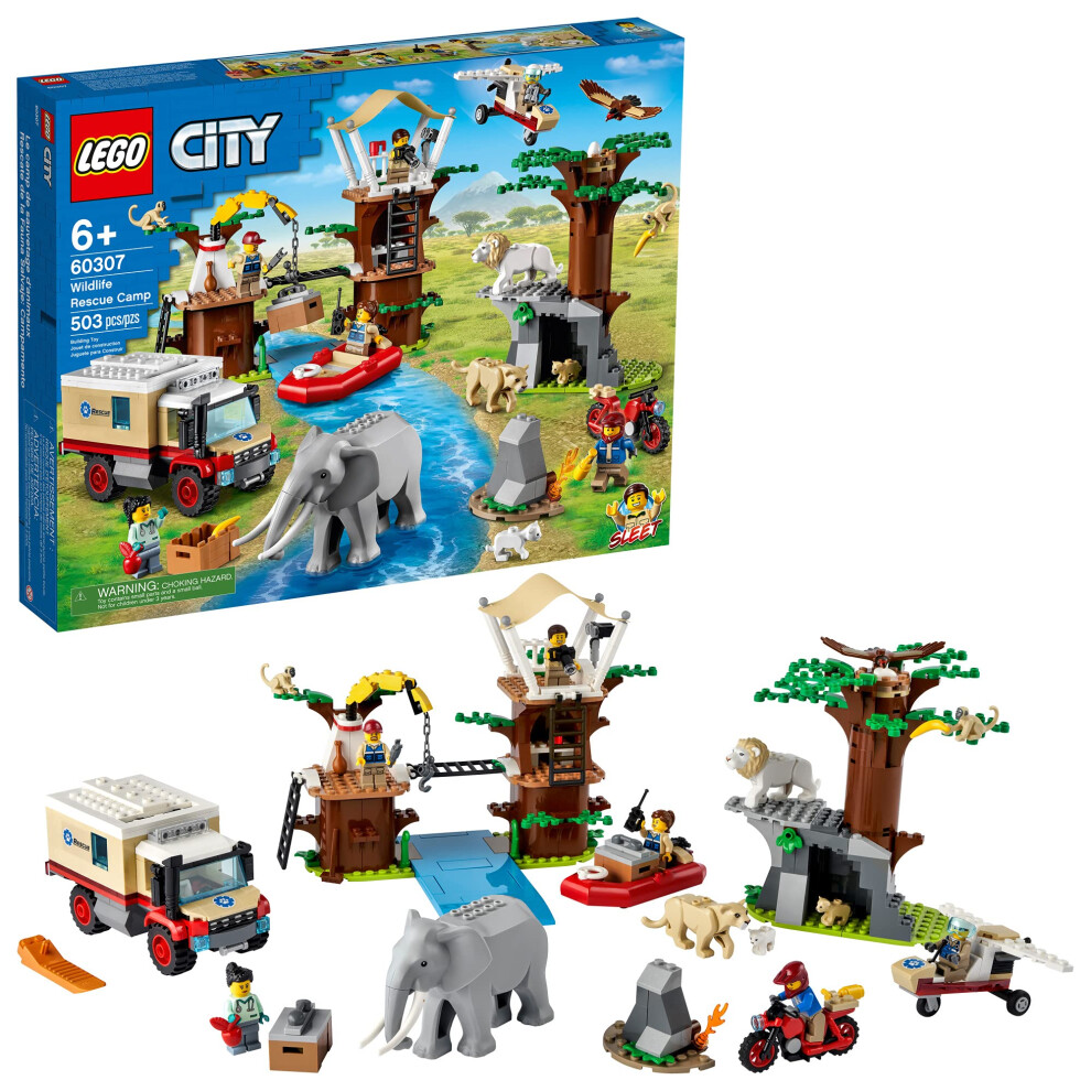 LEGO City Wildlife Rescue Camp 60307 Building Kit; Animal Playset; Top