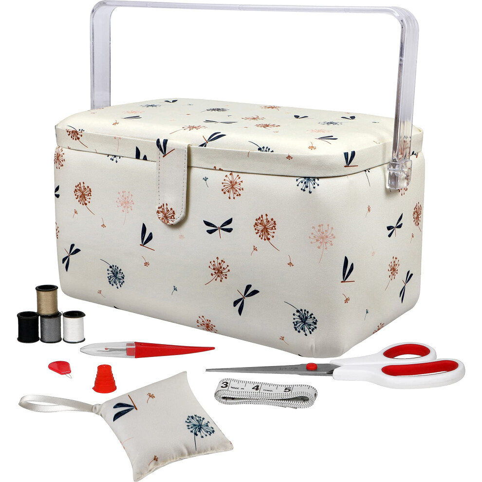 SINGER Large Premium Sewing Basket with Notions Sewing Kit & Matching