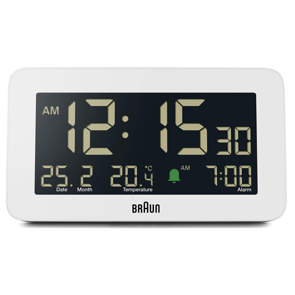 BRAUN Digital Alarm Clock BC10W