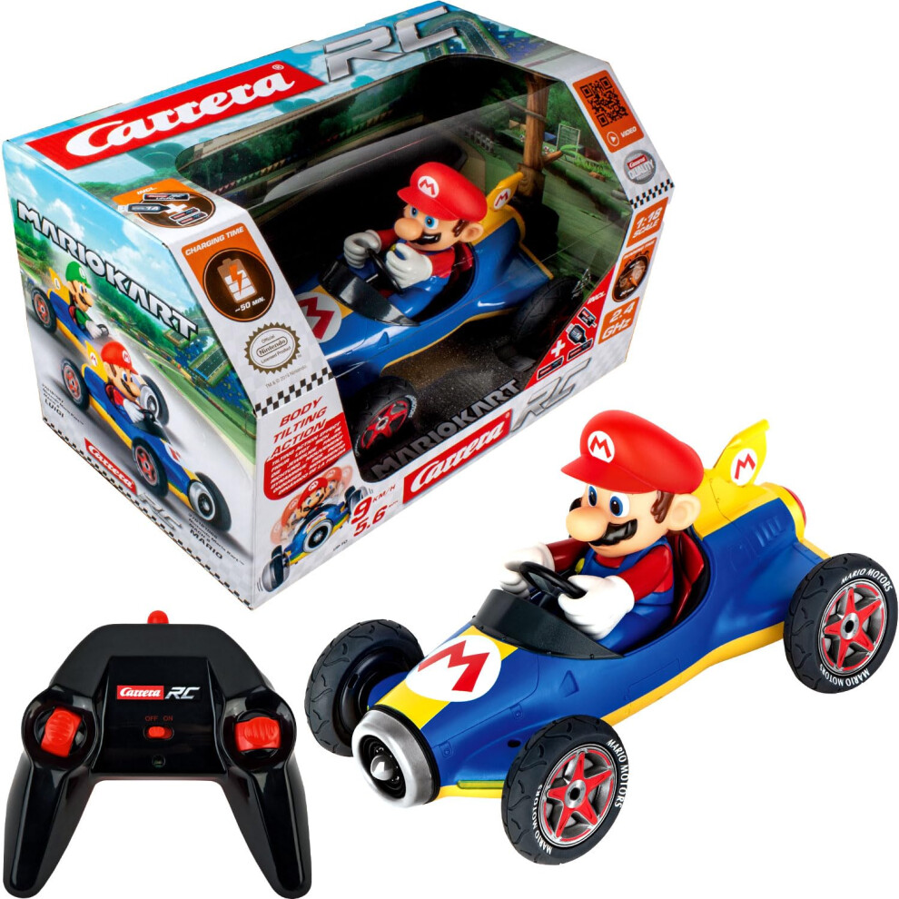 Carrera 181066 RC Official Licensed Kart Mach 8 Mario 1: 18 Scale 2.4