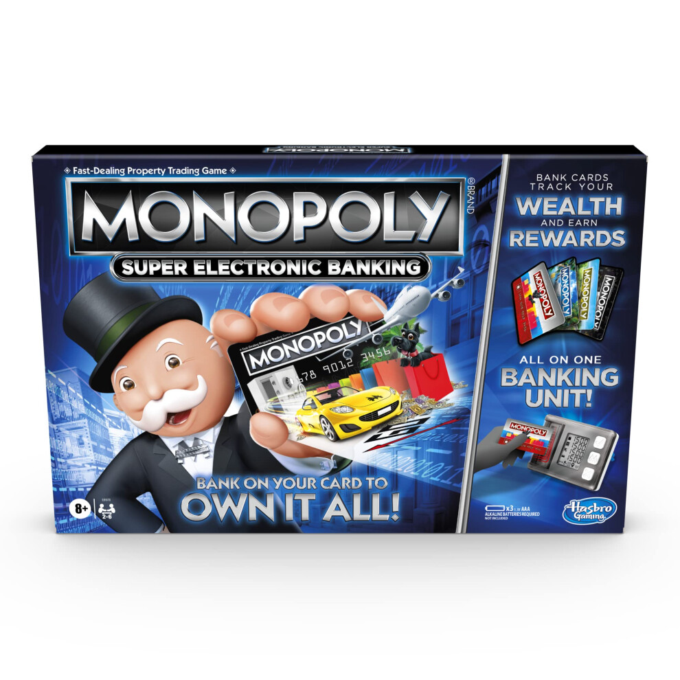 Hasbro Gaming Monopoly Super Electronic Banking Board Game  Electronic