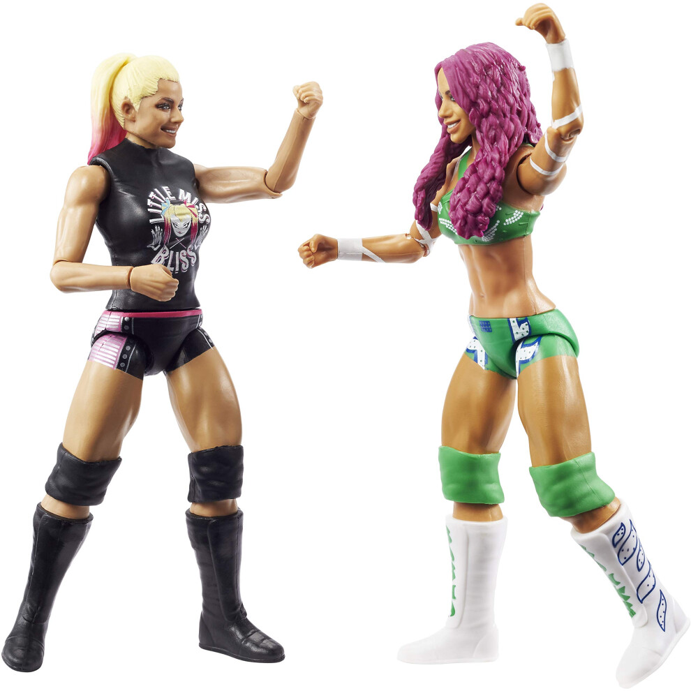 WWE Sasha Banks vs Alexa Bliss Championship Showdown 2 Pack 6 in Actio