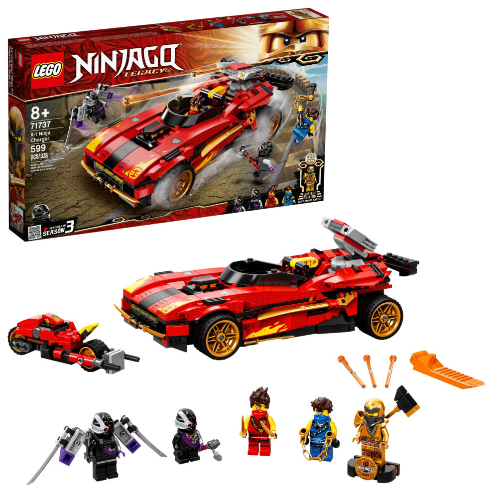 LEGO NINJAGO Legacy X-1 Ninja Charger 71737 Ninja Toy Building Kit Fea