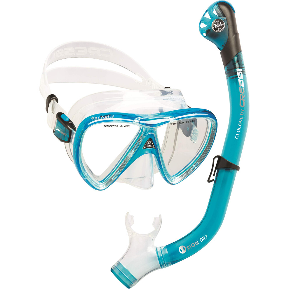 Cressi Ikarus & Orion Dry  Translucent Aqua  Clear/Translucent Aquamar