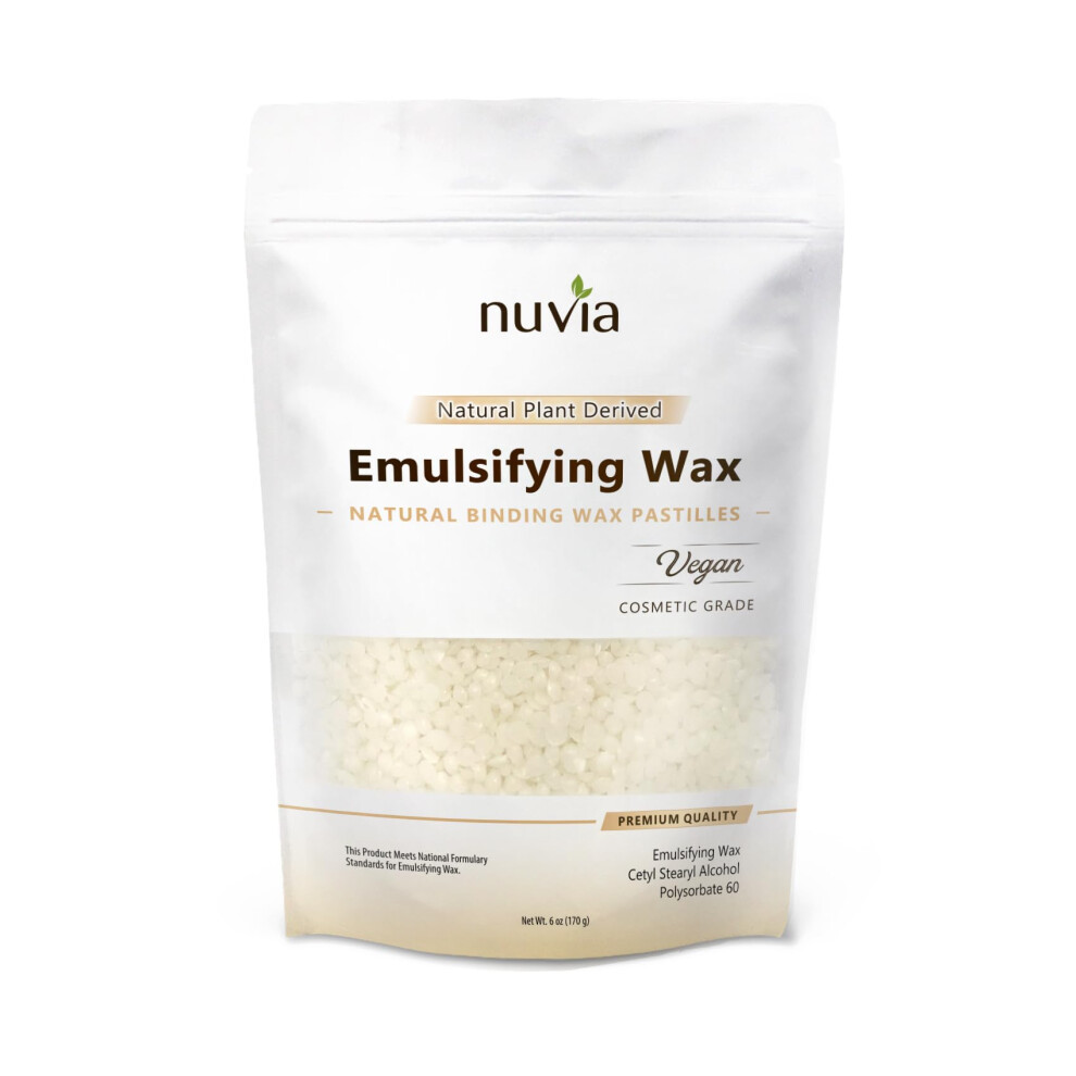 Avalon Organics Nuvia Organics Emulsifying Wax 100% Natural Plant Derived Nf Cosmetic & Food Grade; 6Oz