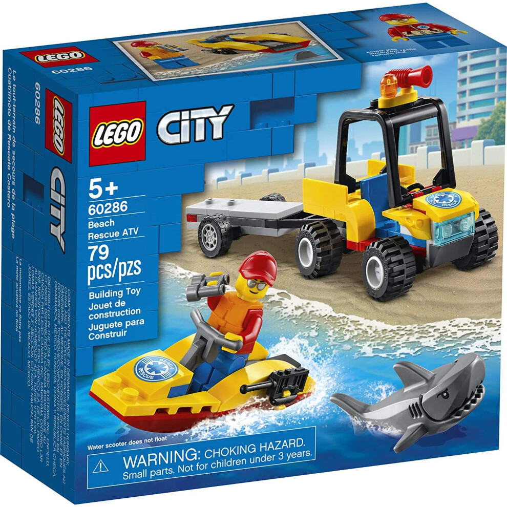 LEGO City Beach Rescue ATV 60286 Building Kit; Fun Cool Toy for Kids