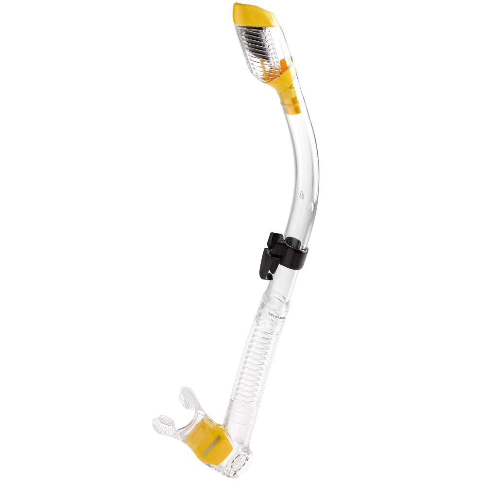 Cressi Adult Diving Dry Snorkel with Splash Guard and Top Valve | Supe