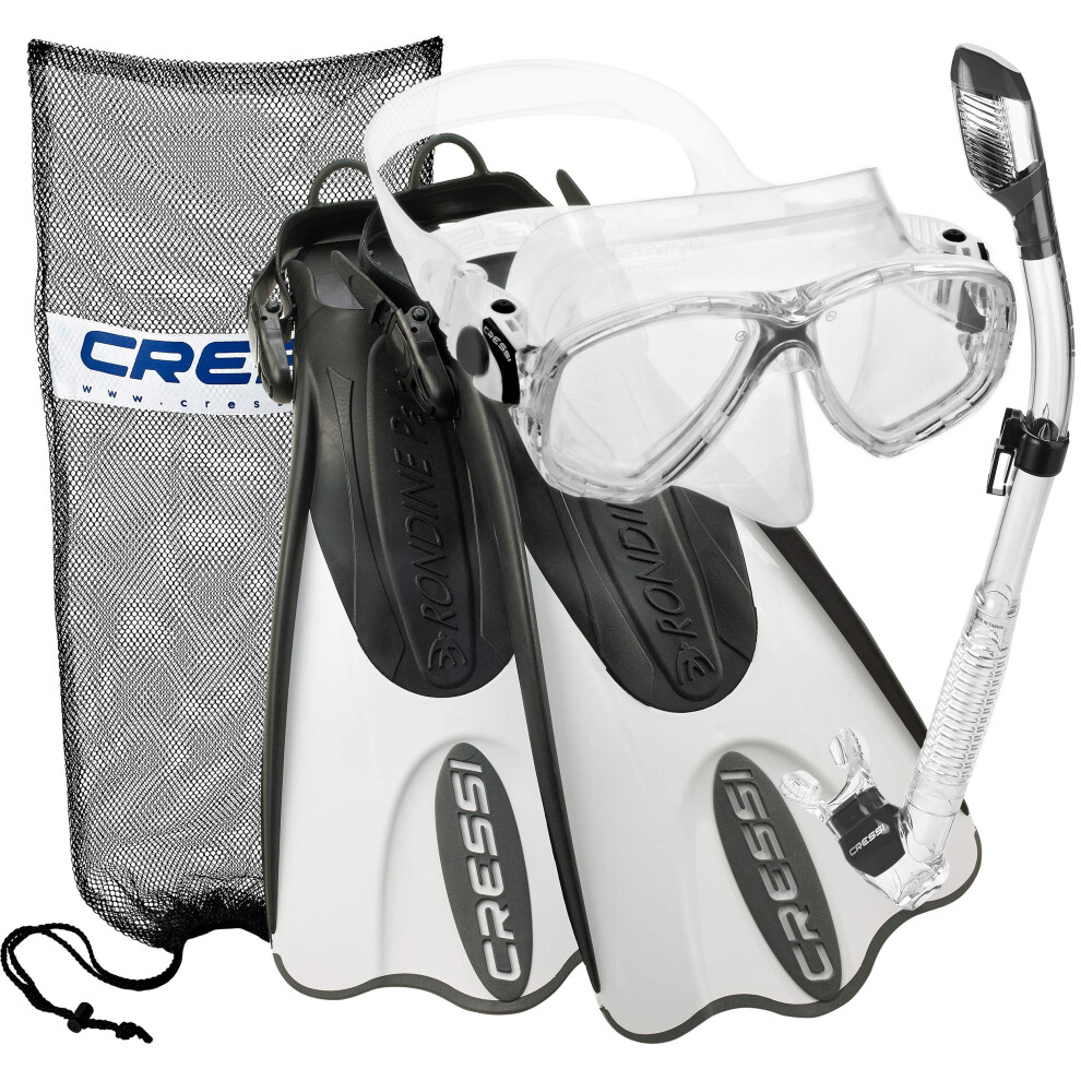 Cressi Palau Mask Fin Snorkel Set with Snorkeling Gear Bag  Mask Fin S