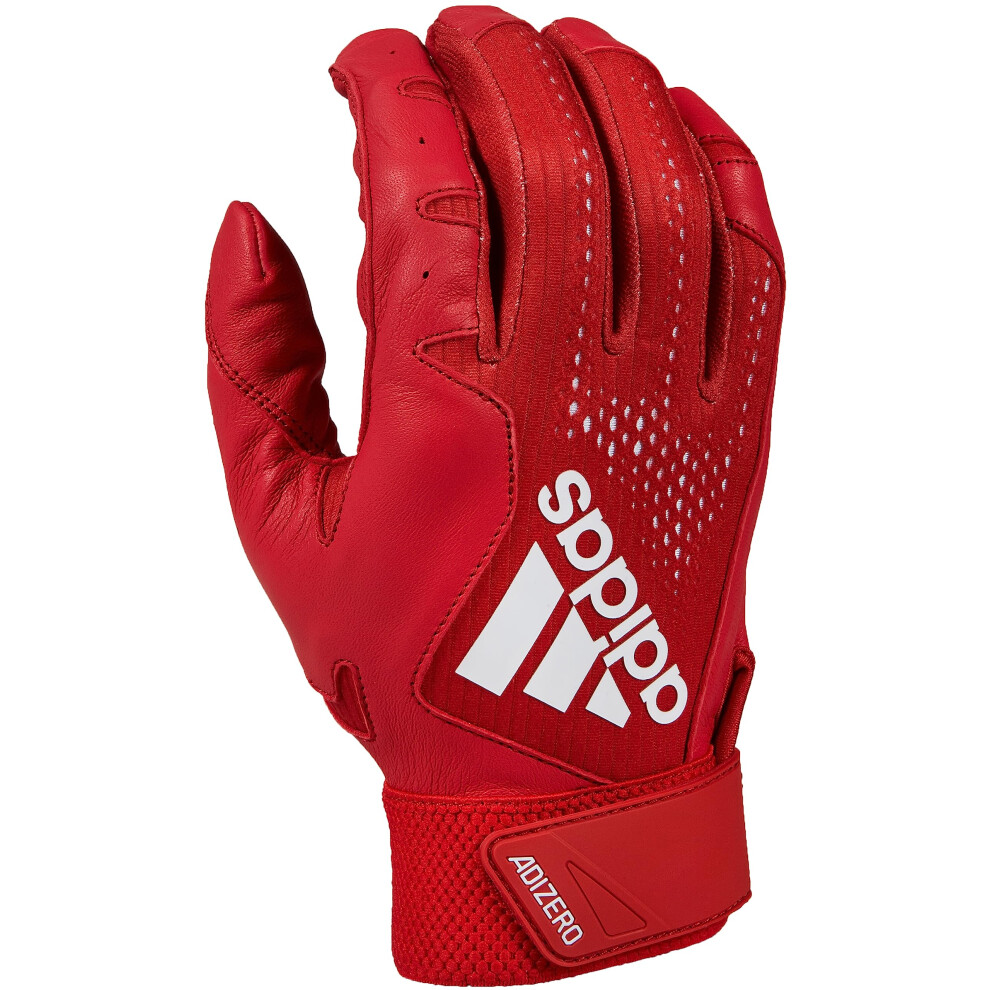 Adidas Adizero 4.0 Adult Leather Batting Glove  Red  Large