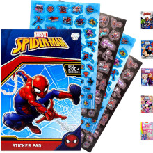Marvel Spiderman Stickerbuch mit über 200 Stickern - Ideal für Geschenke, Partytüten, Belohnungen, Basteln