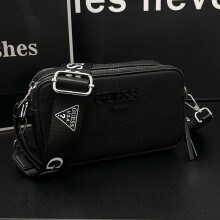 (Black) New camera bag letter shoulder crossbody women's bag portable fashion trend crossbody small square bag