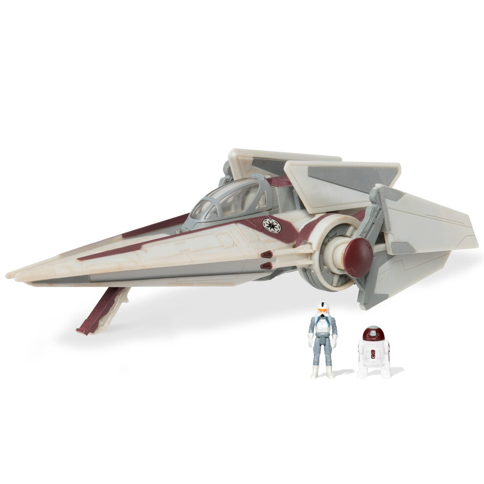 STAR WARS Micro Galaxy Squadron V-Wing Starfighter - 3-Inch Light Armo