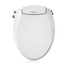 Brondell Bidet Toalettstol, Icke-elektrisk Swash EcoSeat, Passar för Elongated Toaletter, Vit - Dubbel Temperatur, Dubbel Munstycke