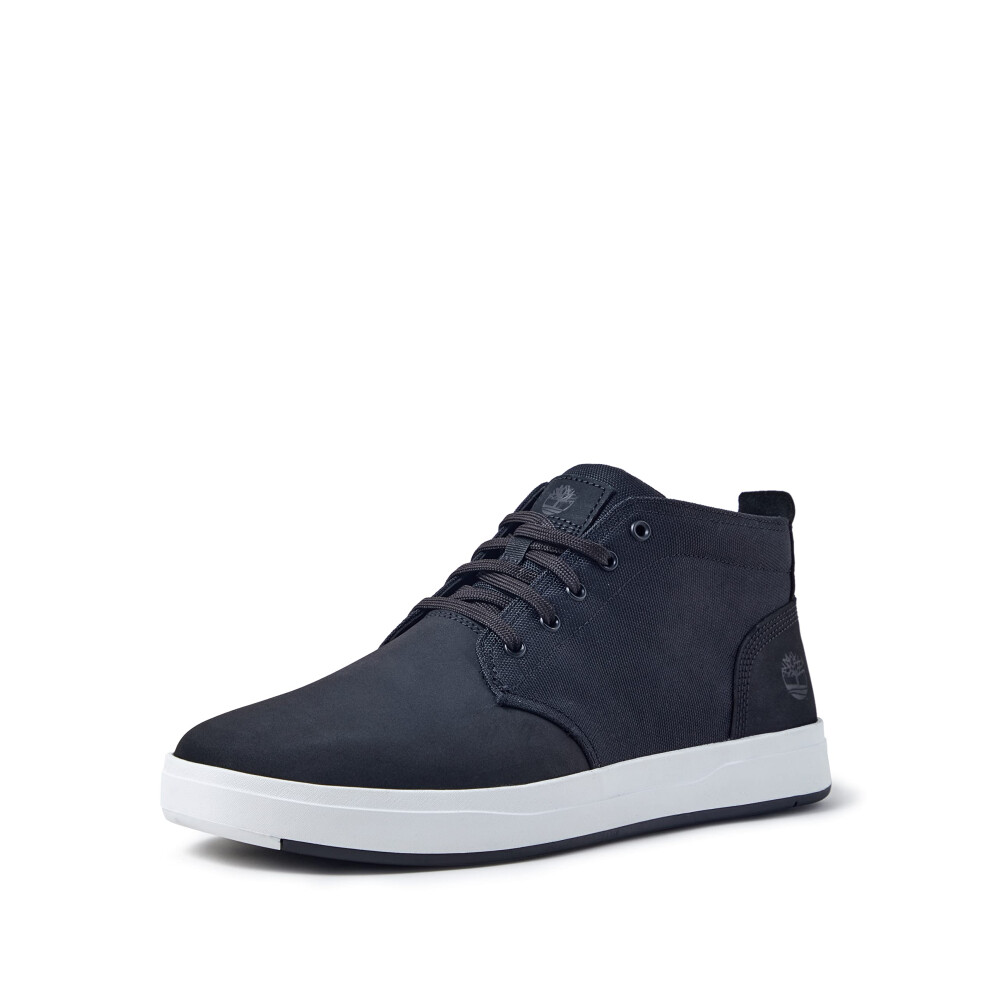 Timberland Men's Davis Square Chukka Shoe  Black Nubuck  11