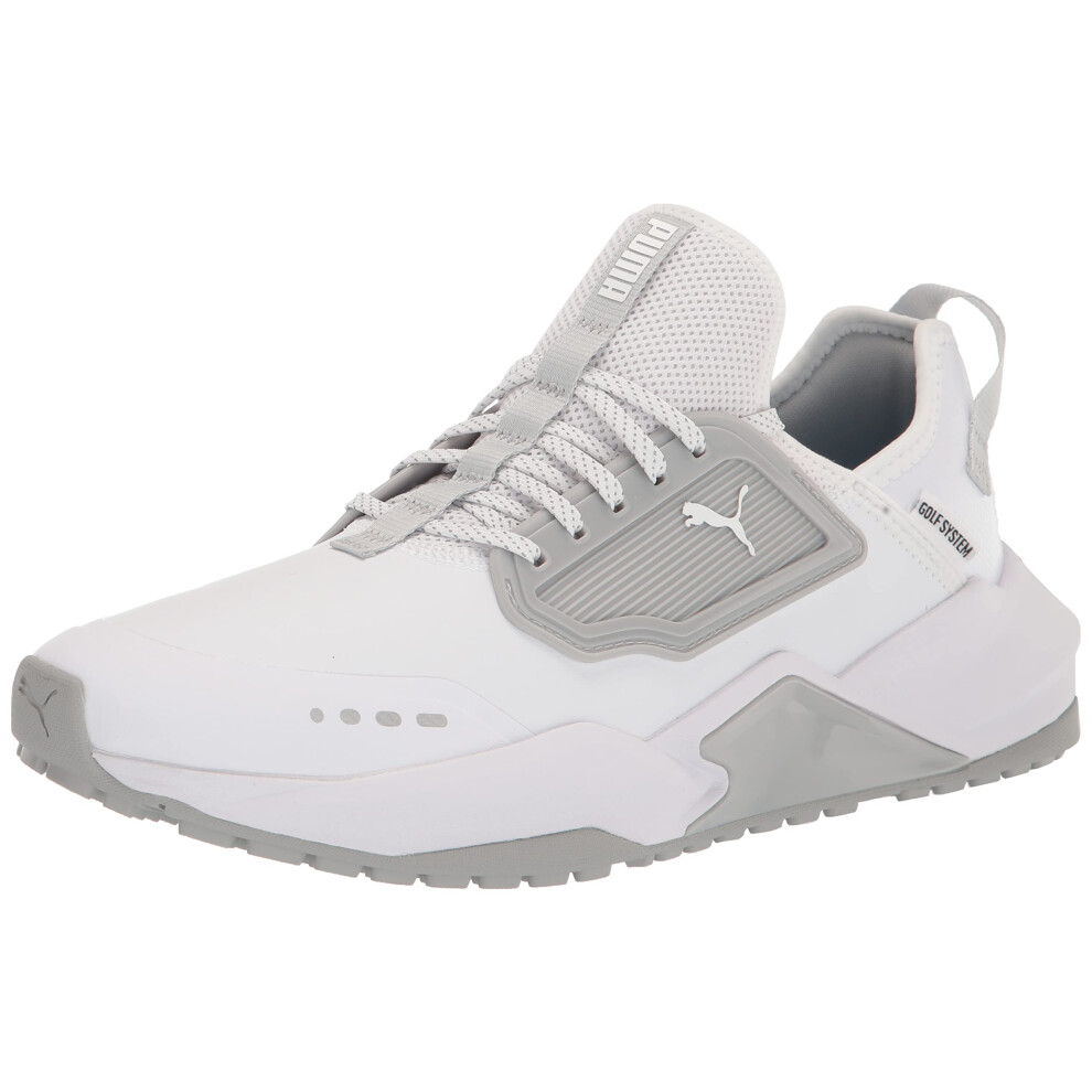 PUMA Men's Gs.One Golf Shoe  White/High-Rise/High-Rise  9