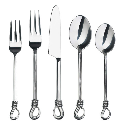 Gourmet Settings 20-piece Silverware Twist Collection Polished Stainle