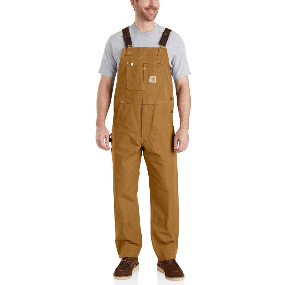 Carhartt Men'sRelaxed Fit Duck Bib Overall Carhartt Brown L28-W34