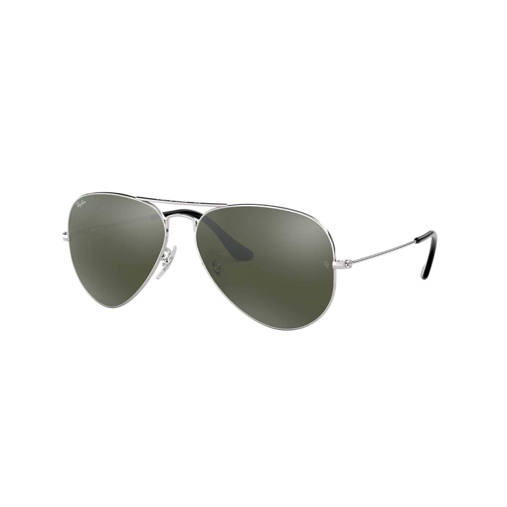 Ray-Ban RB3025 Classic Aviator Sunglasses  Silver/Grey Mirror  55 mm