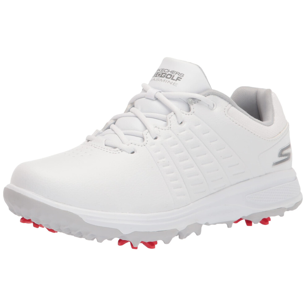 Skechers Women's Go Jasmine Spiked Waterproof Golf Shoe  White  10