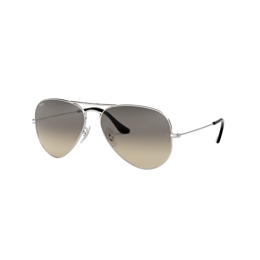 Ray-Ban RB3025 Classic Aviator Sunglasses  Silver/Clear Gradient Grey