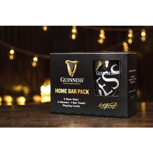Guinness Guinness Official Home Bar Pack | Includes Pint Glasses  Beer Mats  Ba 2