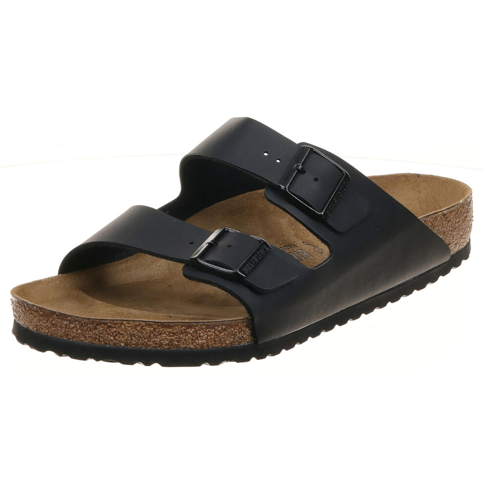 Birkenstock BIRK-051791 Arizona Soft Footbed Leather Sandals Black 4