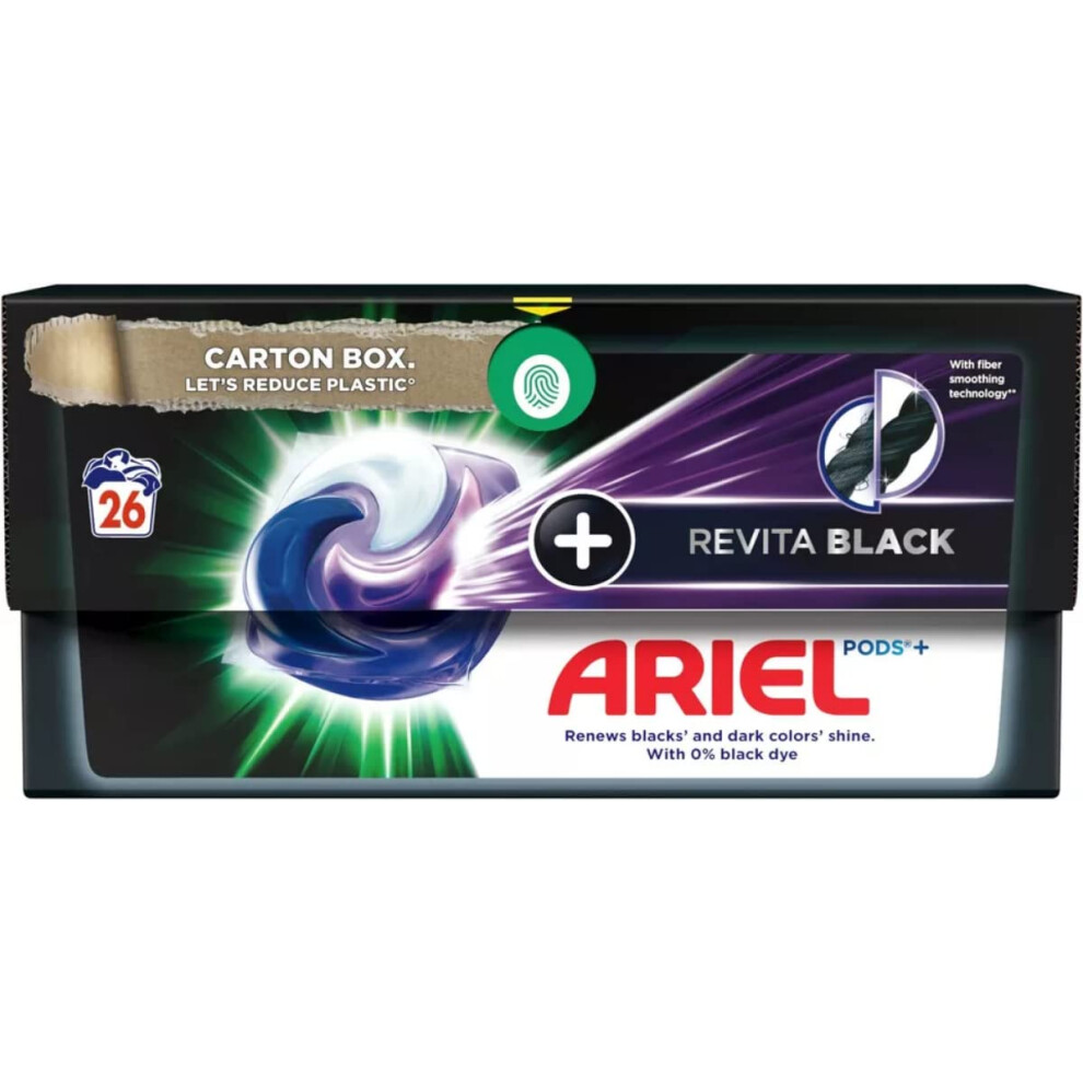 ARIEL REVITA BLACK Laundry Capsules Washing Machine 26 Pods Box