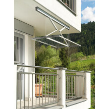 JUWEL Samba 200 Deckentrockner, bis 2 Waschladungen, 18 m Leinenlänge, stufenlos bis 120 cm absenkbar, für große Wäsche & Bettwäsche, 30040