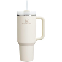 Gobelet Isotherme Stanley Quencher H2.0 en Acier Inoxydable avec Couvercle et Paille, 40 oz, Crème