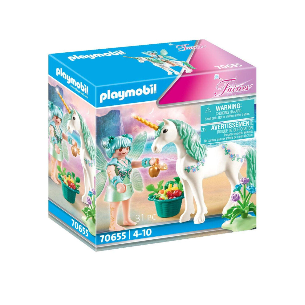 Playmobil Fairies 70655 Unicorn with Feeding Fairy 4 Years and Above