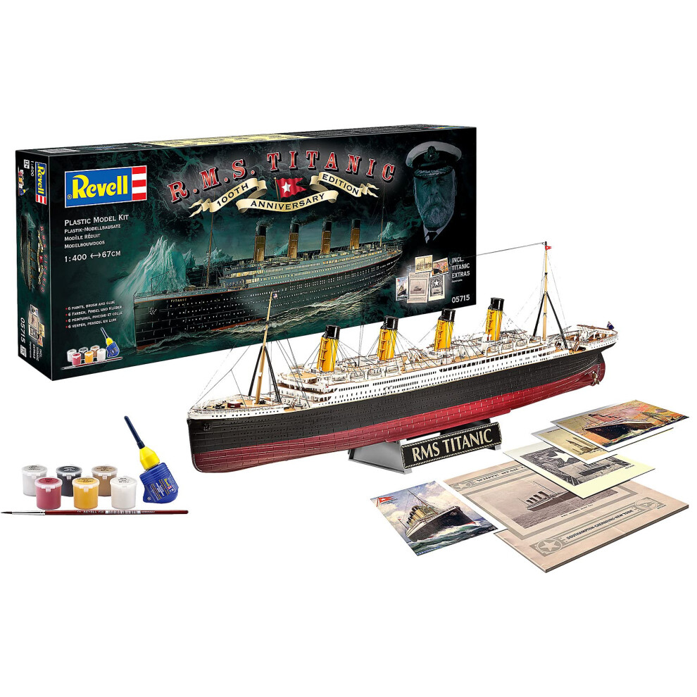 Revell 05715 1:400 Rms Titanic 100Th Anniversary Edition Gift Set Whit