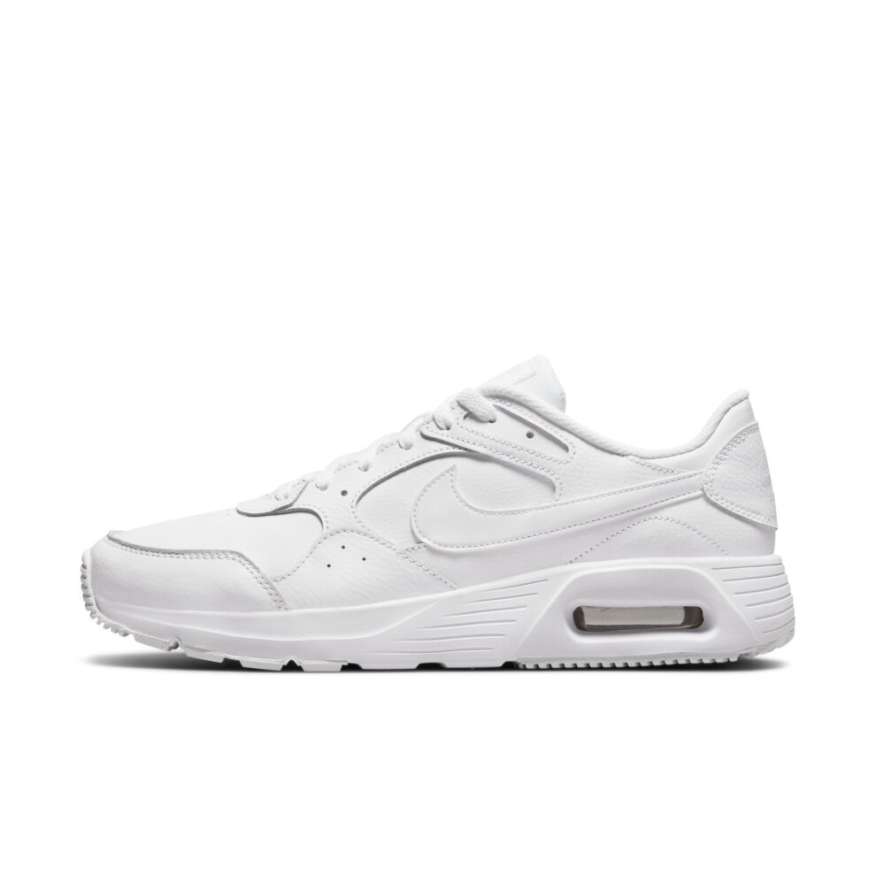 Nike Men's Air Max SC Leather Casual Shoes  White/White/White  Size 7.