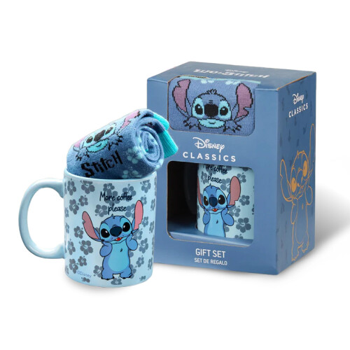 Disney Disney Stitch Mug and Socks Set for Women and Teens  Size UK 3-6.5 Wom