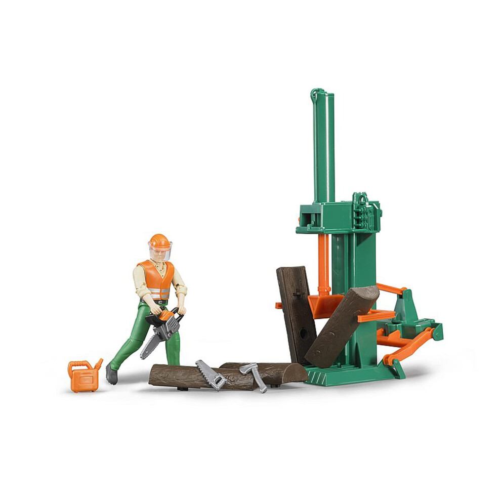 Bruder Toys bworld Logging Set with Man