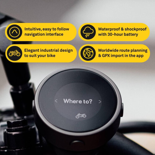 Beeline Moto GPS Computer - Silver | Worldwide Route Planning | Weathe 2