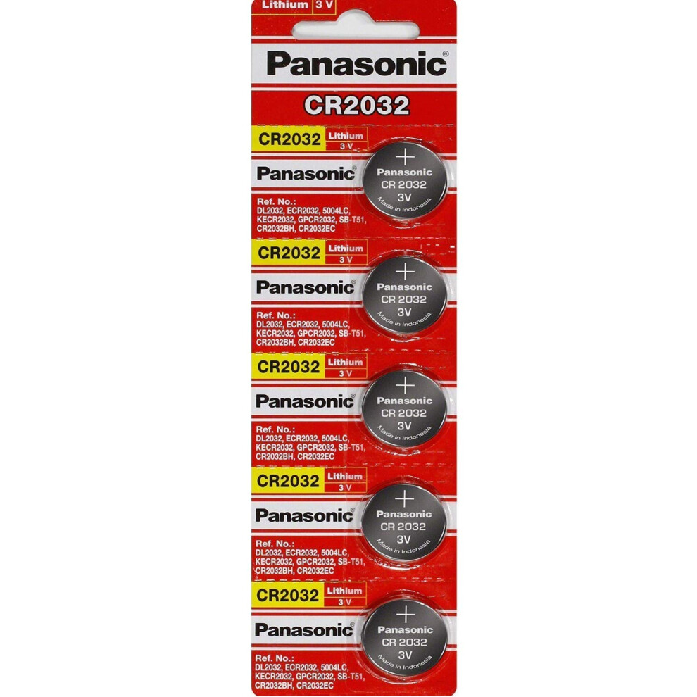 Panasonic CR2032 3V Lithium Battery 2PACK X (5PCS) =10 Single Use Batt