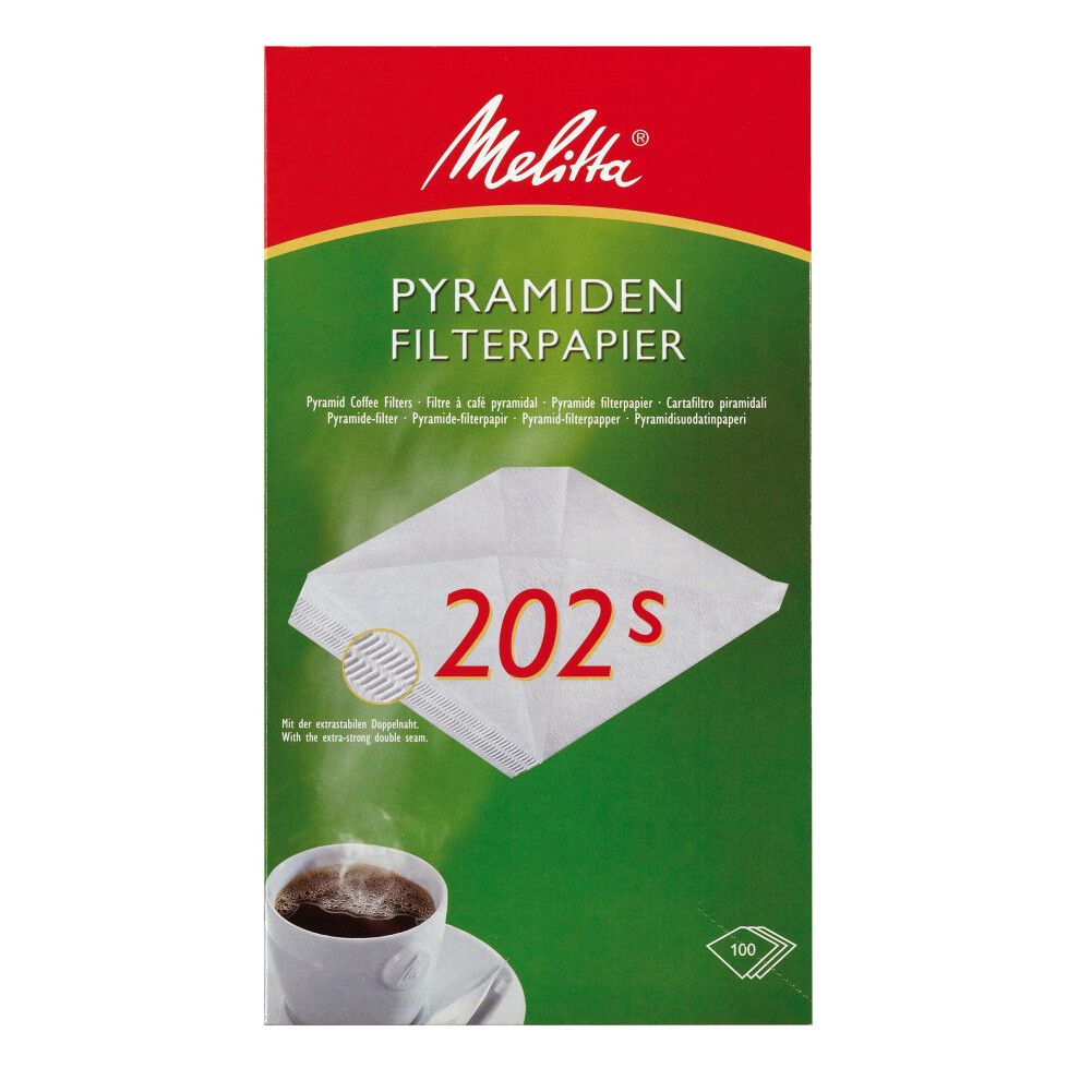 Melitta filter paper 202 S Pyramid - White (Pack of 100)