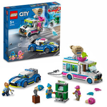 LEGO City Glassbil och Polisjakt 60314 Lekset för Barn 5 År Plus med Splat Launcher & Polisbil