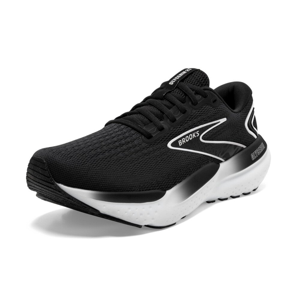 Brooks Womens Glycerin 21 Neutral Running Shoe - Black/Grey/White - 9