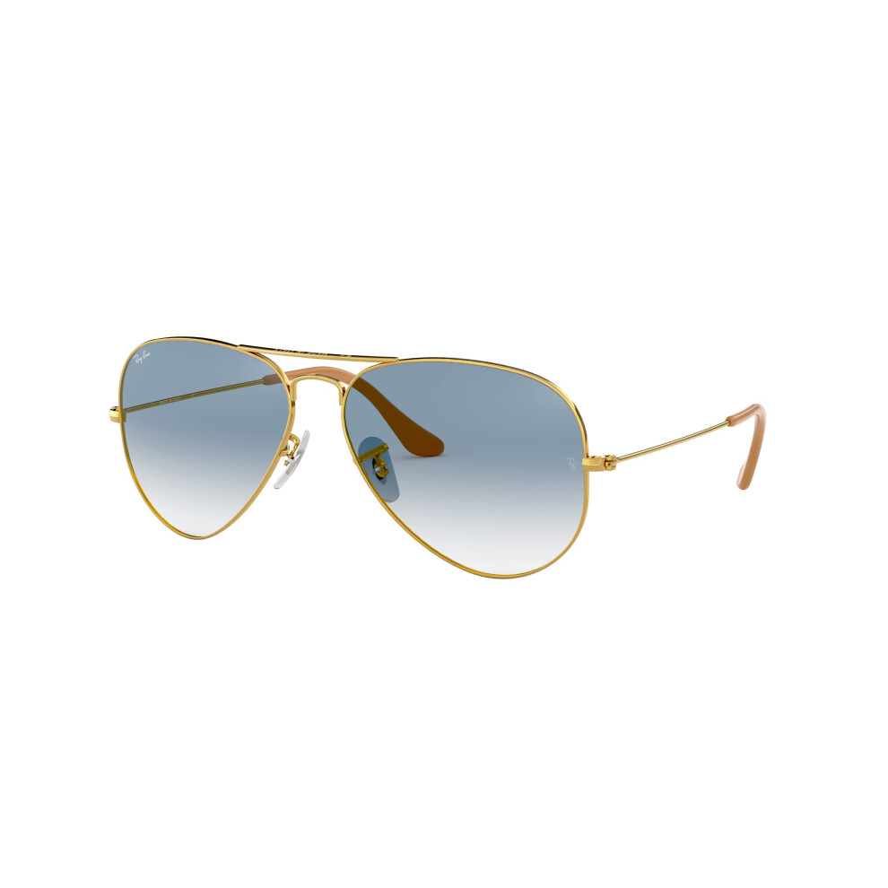 Ray-Ban RB3025 Classic Aviator Sunglasses  Gold/Clear Gradient Blue  6