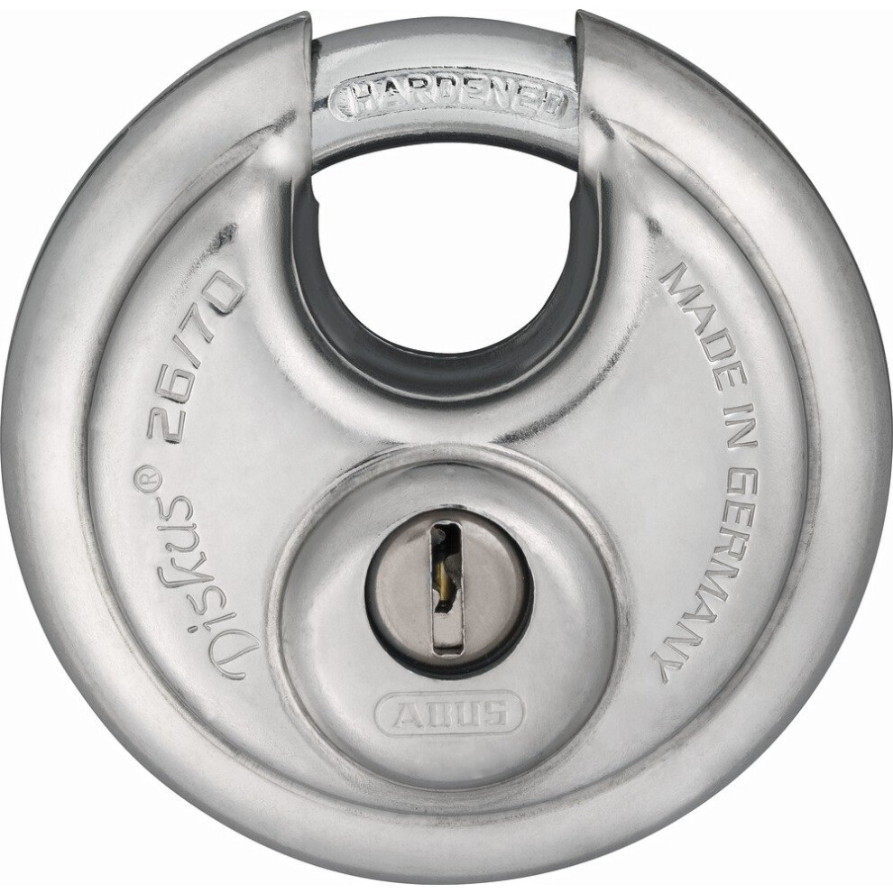 ABUS Diskus Padlock 26/70 - Weatherproof - with Drill and Pull-Protect