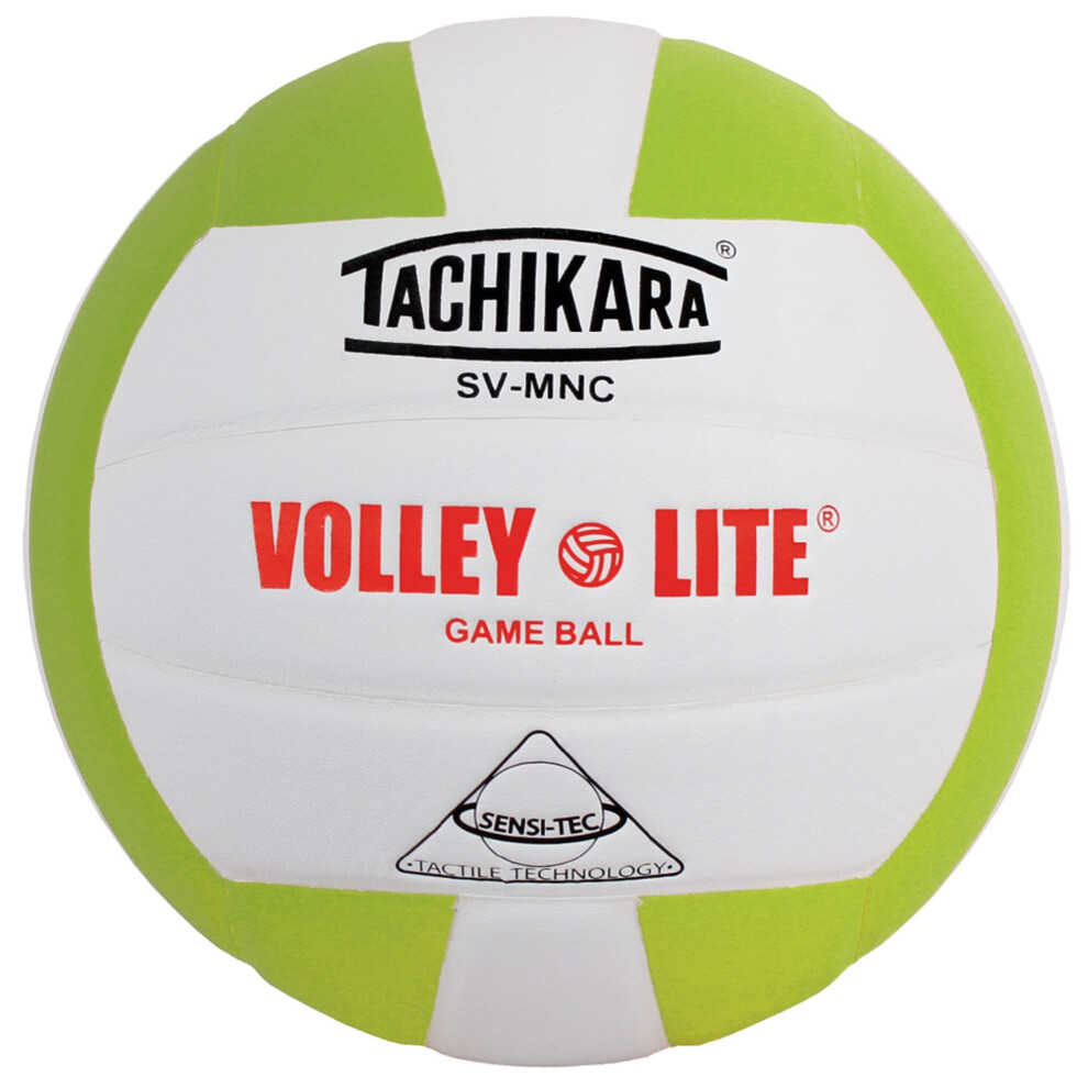 Tachikara SVMNC Volley-Lite Training Volleyball (Lime Green White)